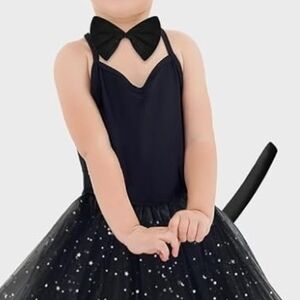 Black Tulle Dress with Bow